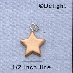 7108 - Star - Gold  - Resin Charm