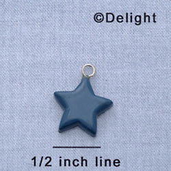 7111 - Star - Blue  - Resin Charm