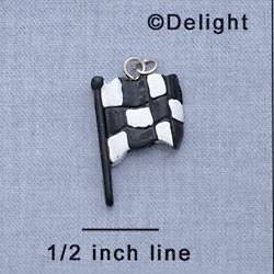 7138 - Checkered Flag - Resin Charm