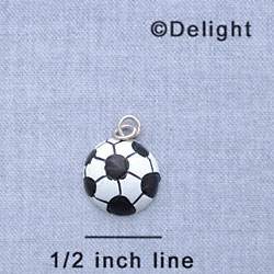 7161 tlf - Soccerball - Resin Charm
