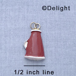 7173 - Megaphone - Maroon  - Resin Charm