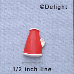 7174 - Megaphone - Red  - Resin Charm