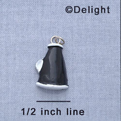 7176 - Megaphone - Black  - Resin Charm