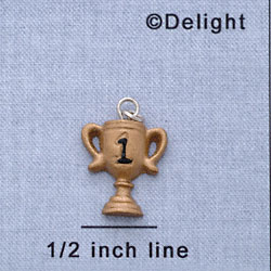 7177 - Trophy - 1st Place Gold  - Resin Charm