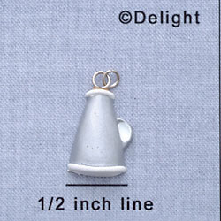 7183* - Megaphone - Silver Resin Charm