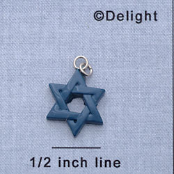 7214 - Star Of David - Hole  - Resin Charm