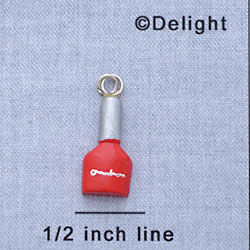 7220 - Nail Polish - Red  - Resin Charm