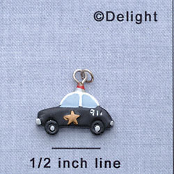 7223 - Police Car - Resin Charm