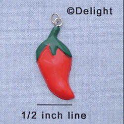 7259* tlf - Jalapeno - Red  - Resin Charm (Left or Right)