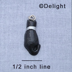 7268 - Cat - Black  - Resin Charm