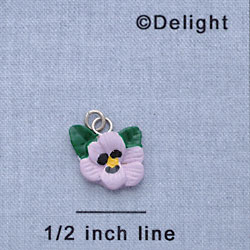 7292 - Flower - Purple Pastel  - Resin Charm