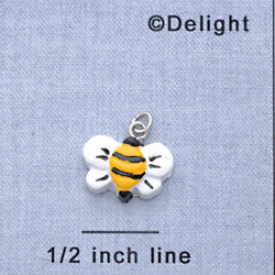 7294 tlf - Bee - Front Yellow  - Resin Charm