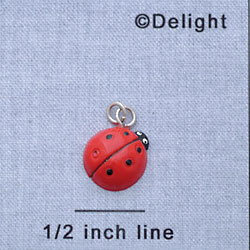 7296 - Ladybug - Red  - Resin Charm