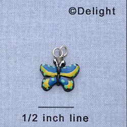 7303 - Butterfly - Monarch Yellow  - Resin Charm
