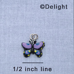 7304 - Butterfly - Monarch Purple  - Resin Charm
