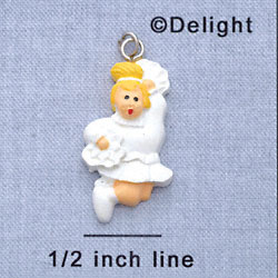 7310 - Cheerleader - White  - Resin Charm