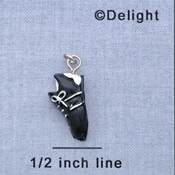 7349 - Sneaker - Black  - Resin Charm