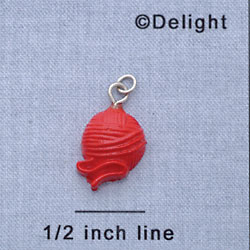 7359 - Yarn - Red  - Resin Charm