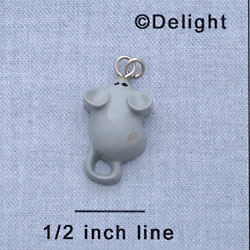 7369 - Mouse - Grey  - Resin Charm