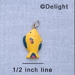 7380 - Fish - Yellow  - Resin Charm