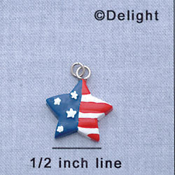 7389 tlf - Star - Usa  - Resin Charm