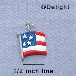 7390 tlf - Flag - Usa  - Resin Charm