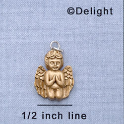 7393 - Angel - Praying Gold  - Resin Charm