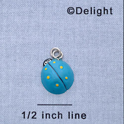 7400 - Ladybug - Blue  - Resin Charm