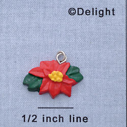 7409 - Poinsettia - Resin Charm