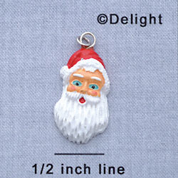 7421* - Santa Face - Long Resin Charm (Left or Right)