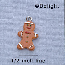 7423 tlf - Gingerbread - Boy  - Resin Charm