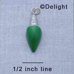 7434 - Light - Silver Green  - Resin Charm