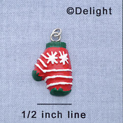7435* - Mitten - Red Resin Charm