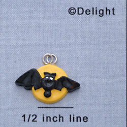 7468 - Bat - Moon Mini  - Resin Charm