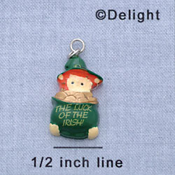 7487 - Leprechaun - Pot Luck O'  - Resin Charm