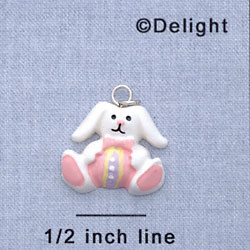 7504 - Bunny - Sitting Egg  - Resin Charm