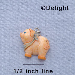 7536 tlf - Pig - Kerchief  - Resin Charm