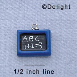 7537 - Slate - Blue Abc  - Resin Charm