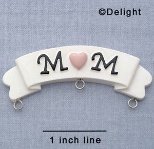 7547 - Banner - Mom Pink  - Resin Charm Holder