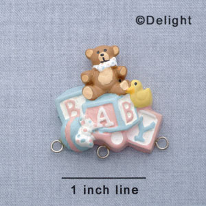 7560 - Baby Collage - Multi  - Resin Charm Holder