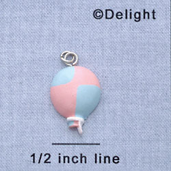 7567 - Balloon - Multi  - Resin Charm