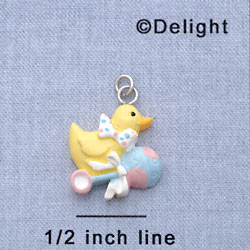 7568 - Baby Rattle - Duck  - Resin Charm