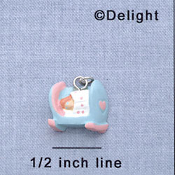 7570 - Baby Crib - Multi  - Resin Charm