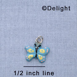 7612 - Butterfly - Yellow Pastel  - Resin Charm