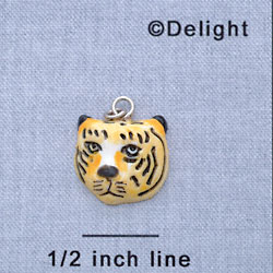 7618 - Tiger - Face  - Resin Charm