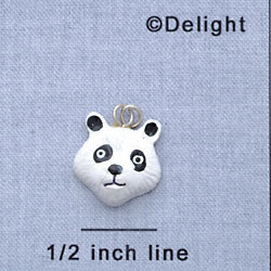 7620 - Panda - Face  - Resin Charm