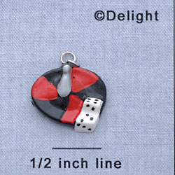 7629 - Roulette Wheel - Resin Charm