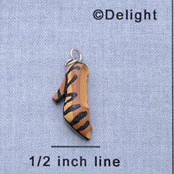 7646 - Shoe - Pump Tiger Print  - Resin Charm