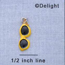 7660 - Sunglasses - Bright Yellow  - Resin Charm