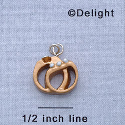 7667 - Wedding Rings - Resin Charm